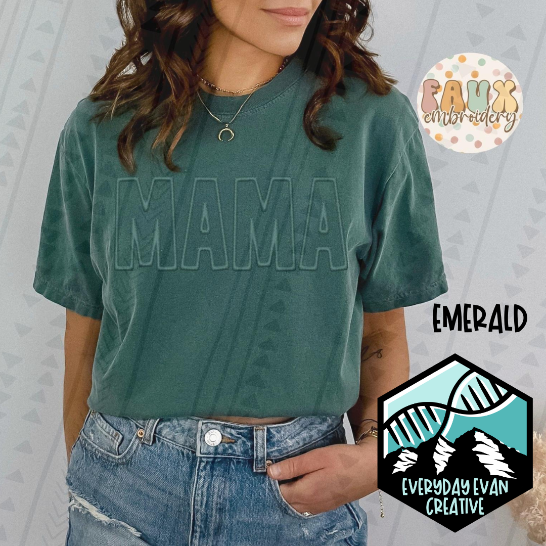 Image of a sample t-shirt that reads: MAMA