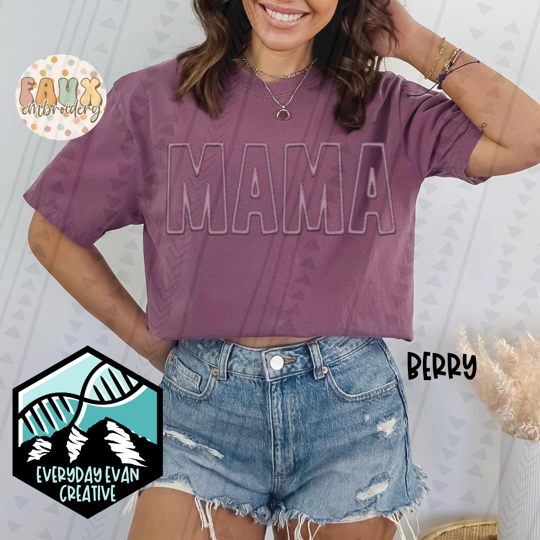 Image of a sample t-shirt that reads: MAMA