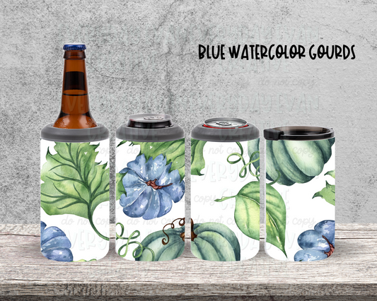 Blue Watercolor Gourds