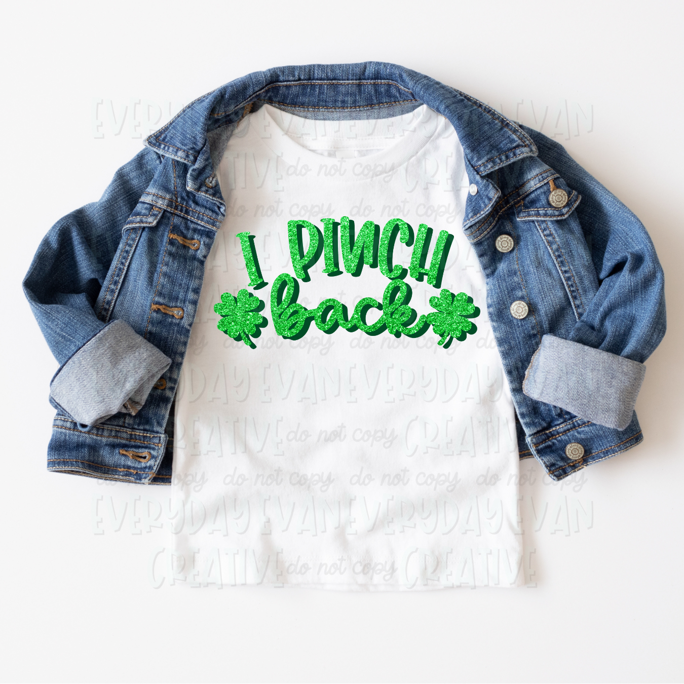 I Pinch Back Faux Glitter Toddler/Youth