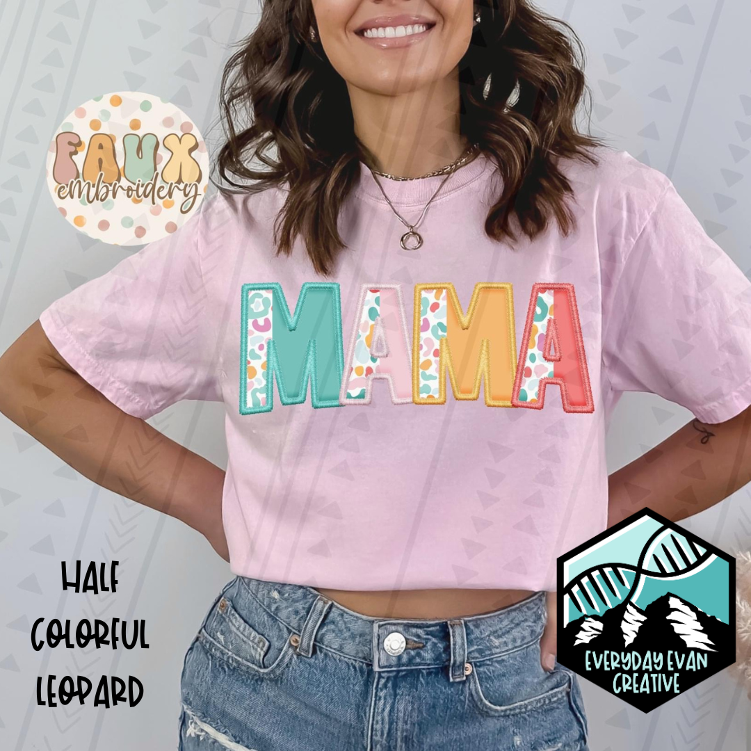 Image of a sample t-shirt that reads: MAMA