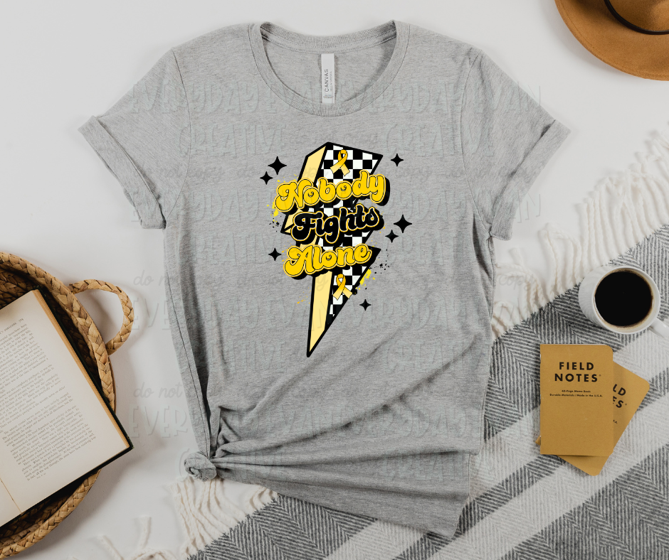 Nobody Fights Alone Gold Lightning Bolt