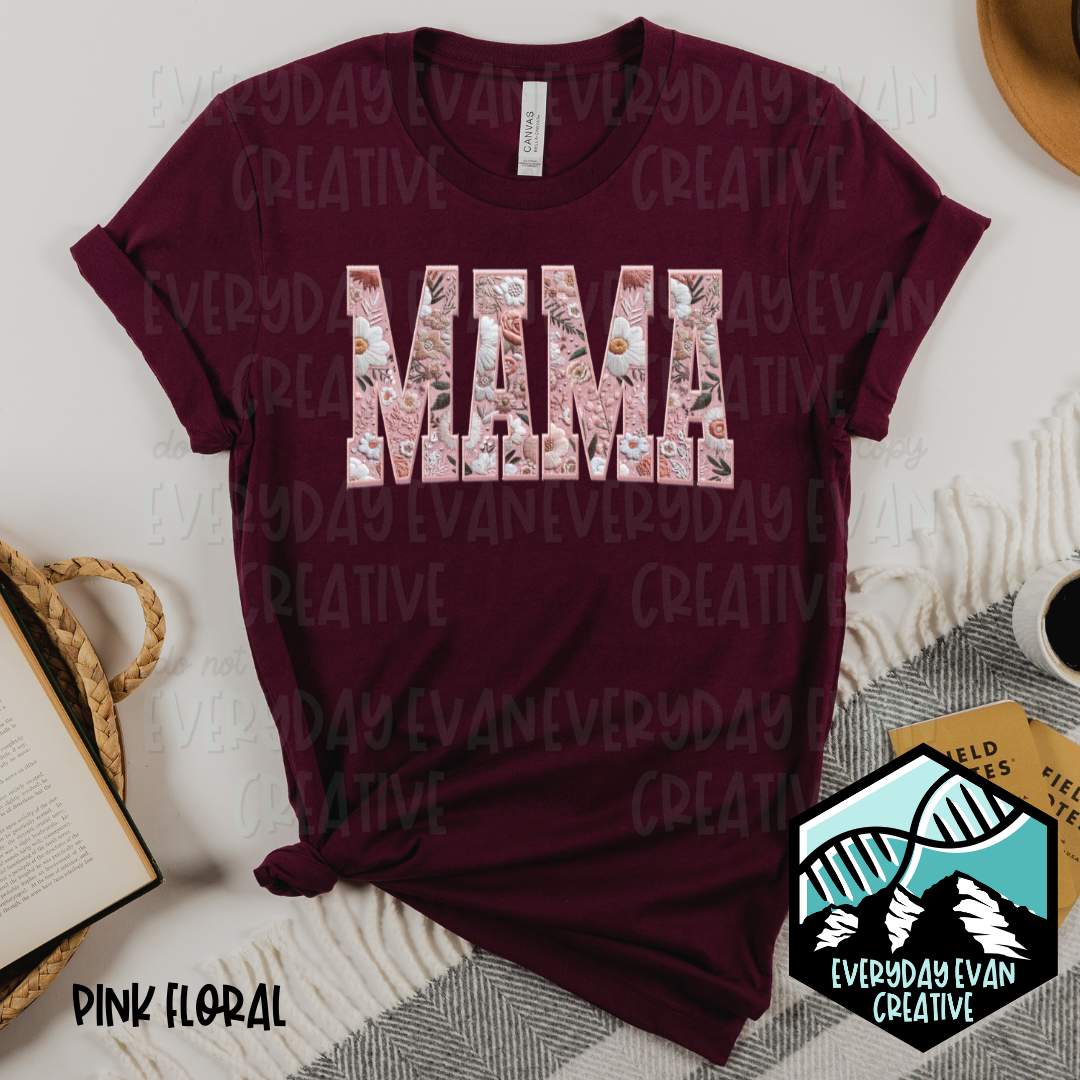 Image of a sample t-shirt that reads: MAMA