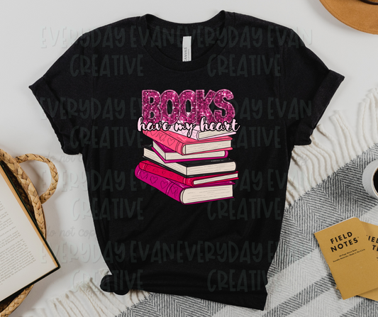 Books Have My Heart (Faux Sequin)