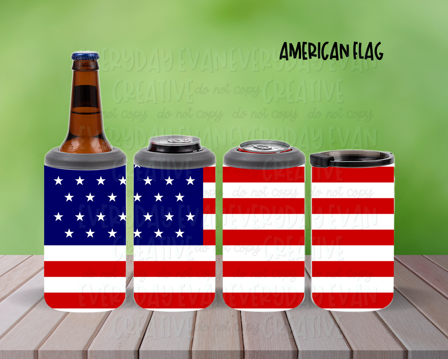 Image of patriotic can cooler