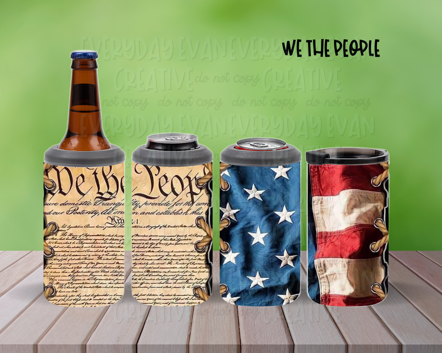 Image of patriotic can cooler
