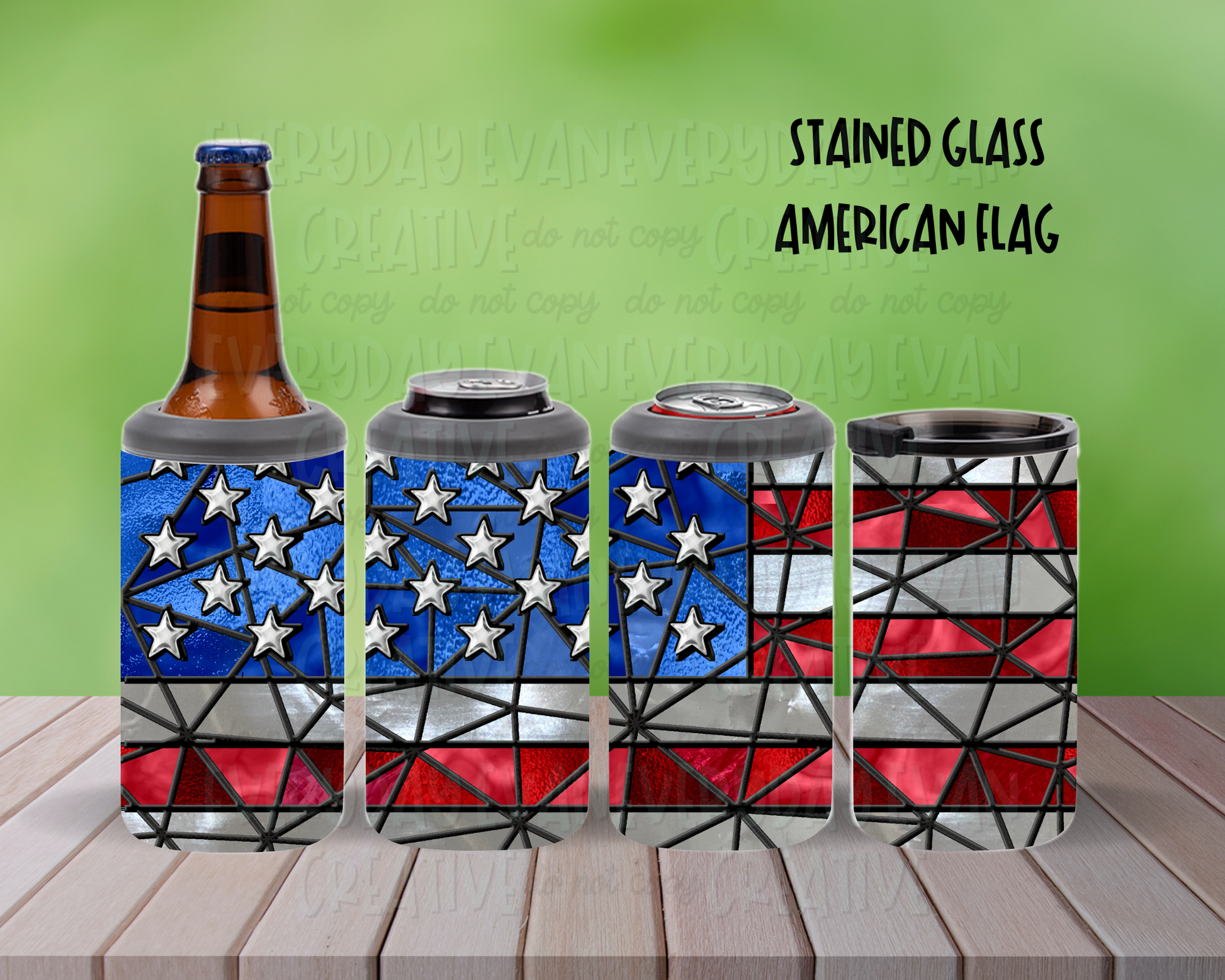 Image of patriotic can cooler