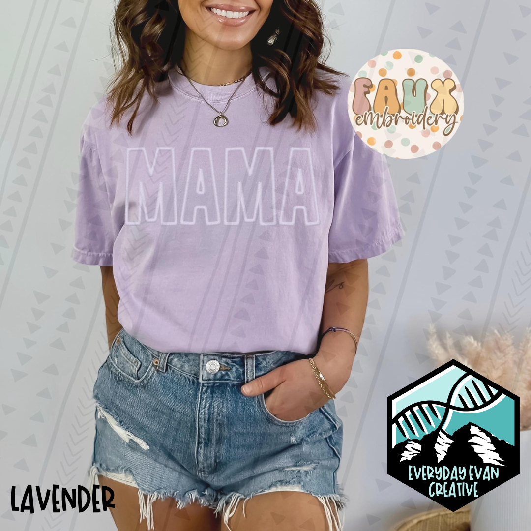 Image of a sample t-shirt that reads: MAMA