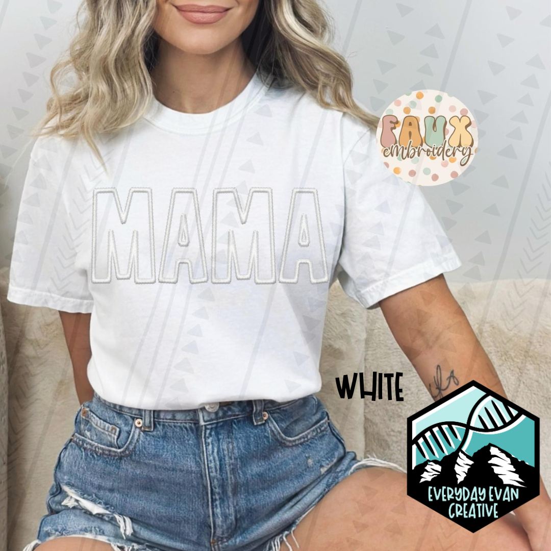 Image of a sample t-shirt that reads: MAMA