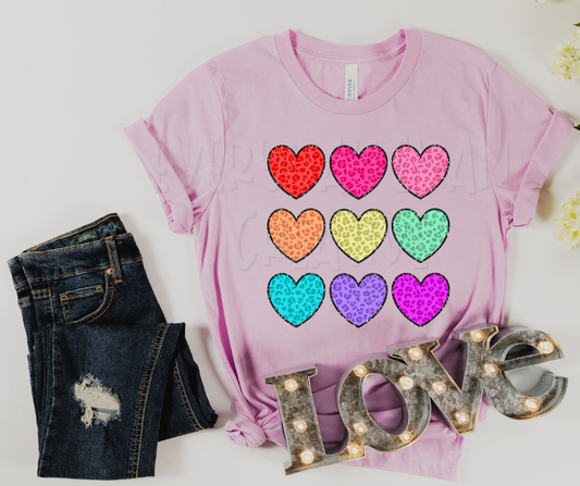 Leopard Print Hearts