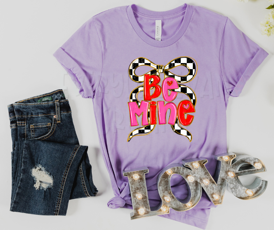 Be Mine Checkered Bow