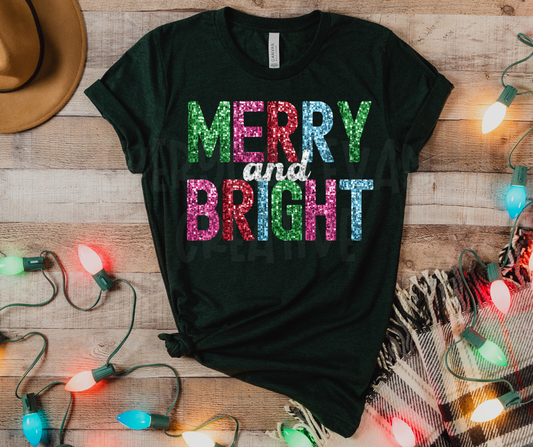 Merry and Bright Faux Glitter