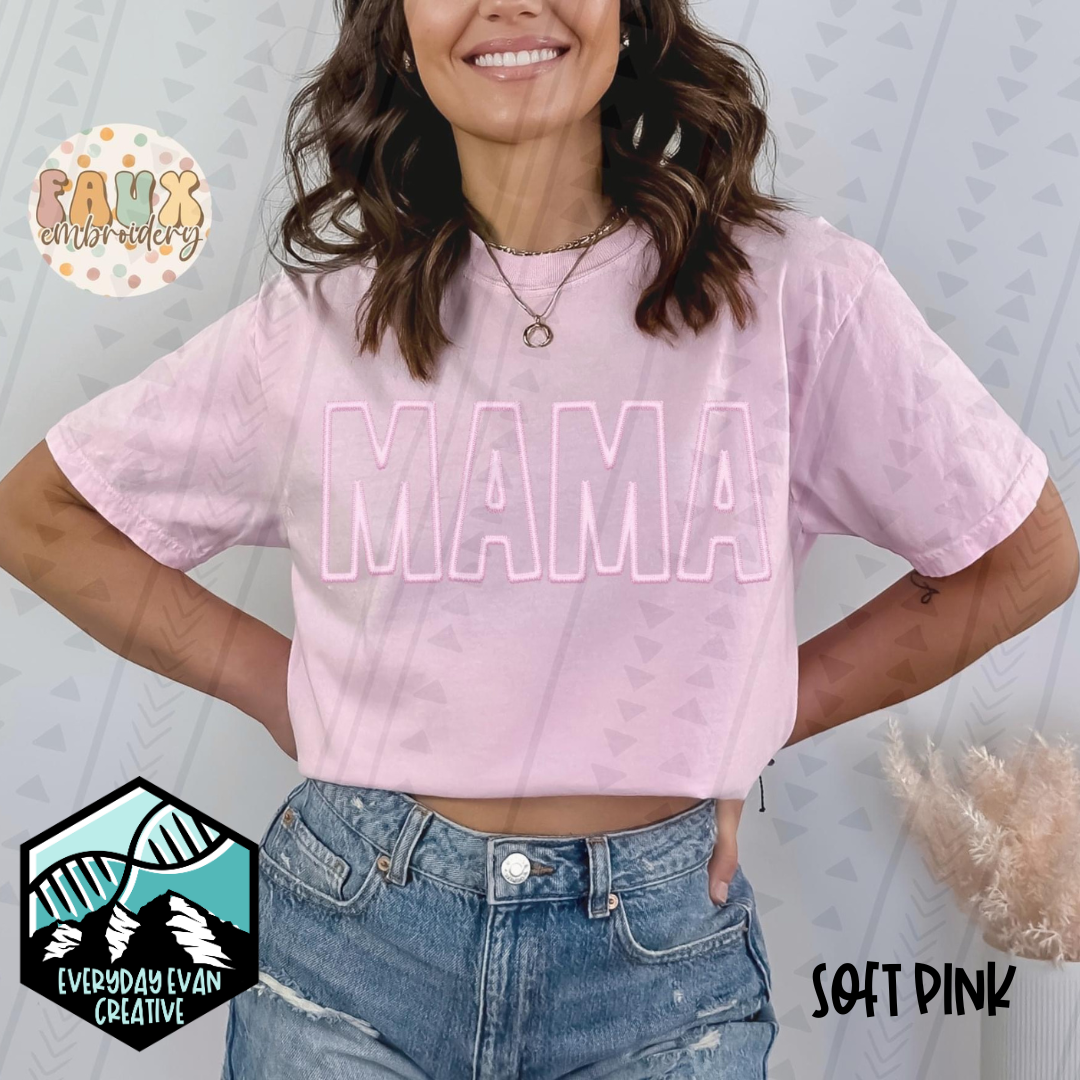 Image of a sample t-shirt that reads: MAMA