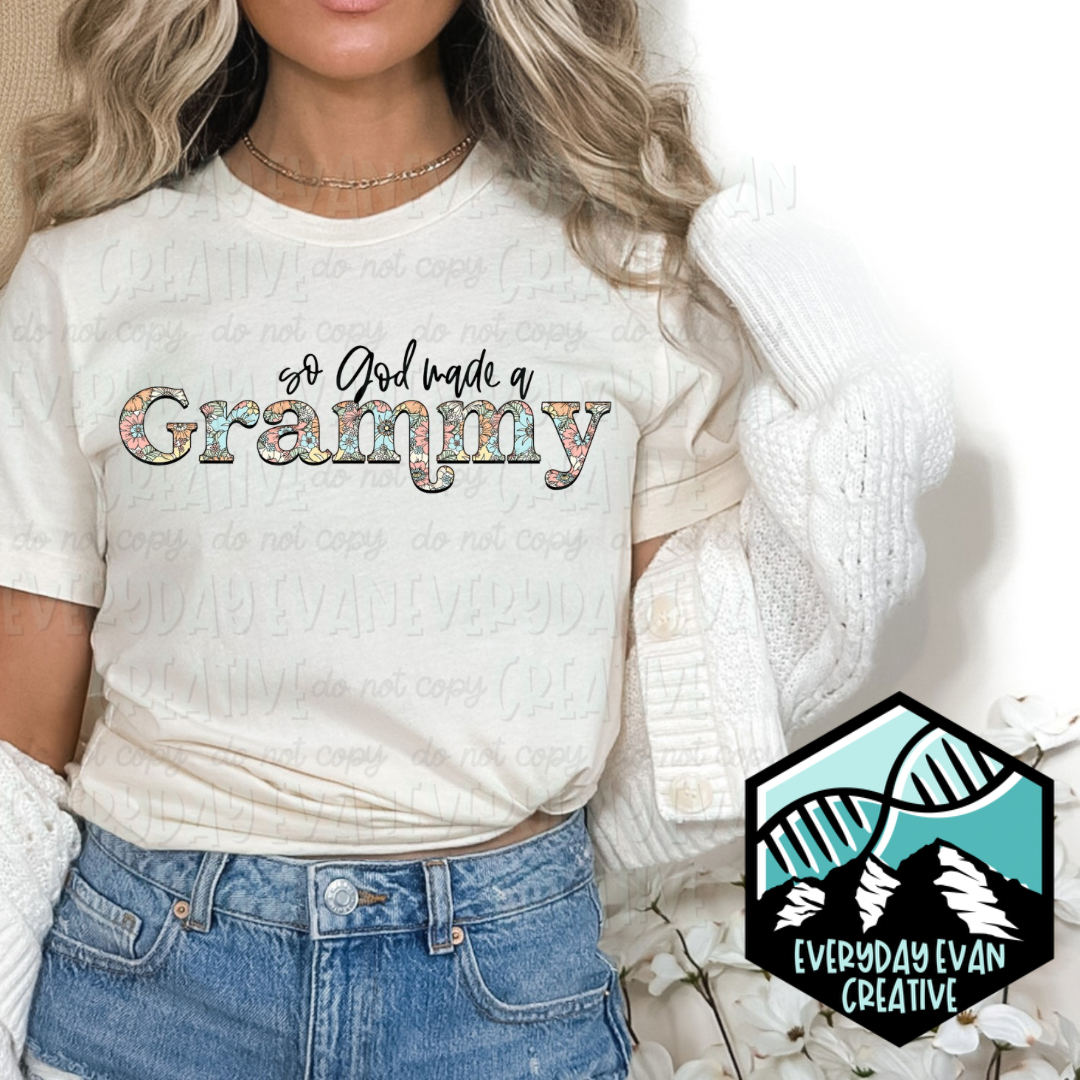 Tshirt that reads So God Made a Grammy