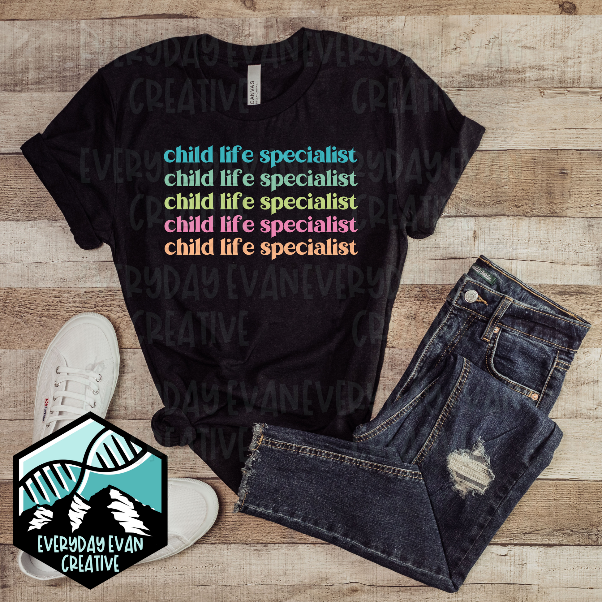 Child Life Specialist Stacked tee