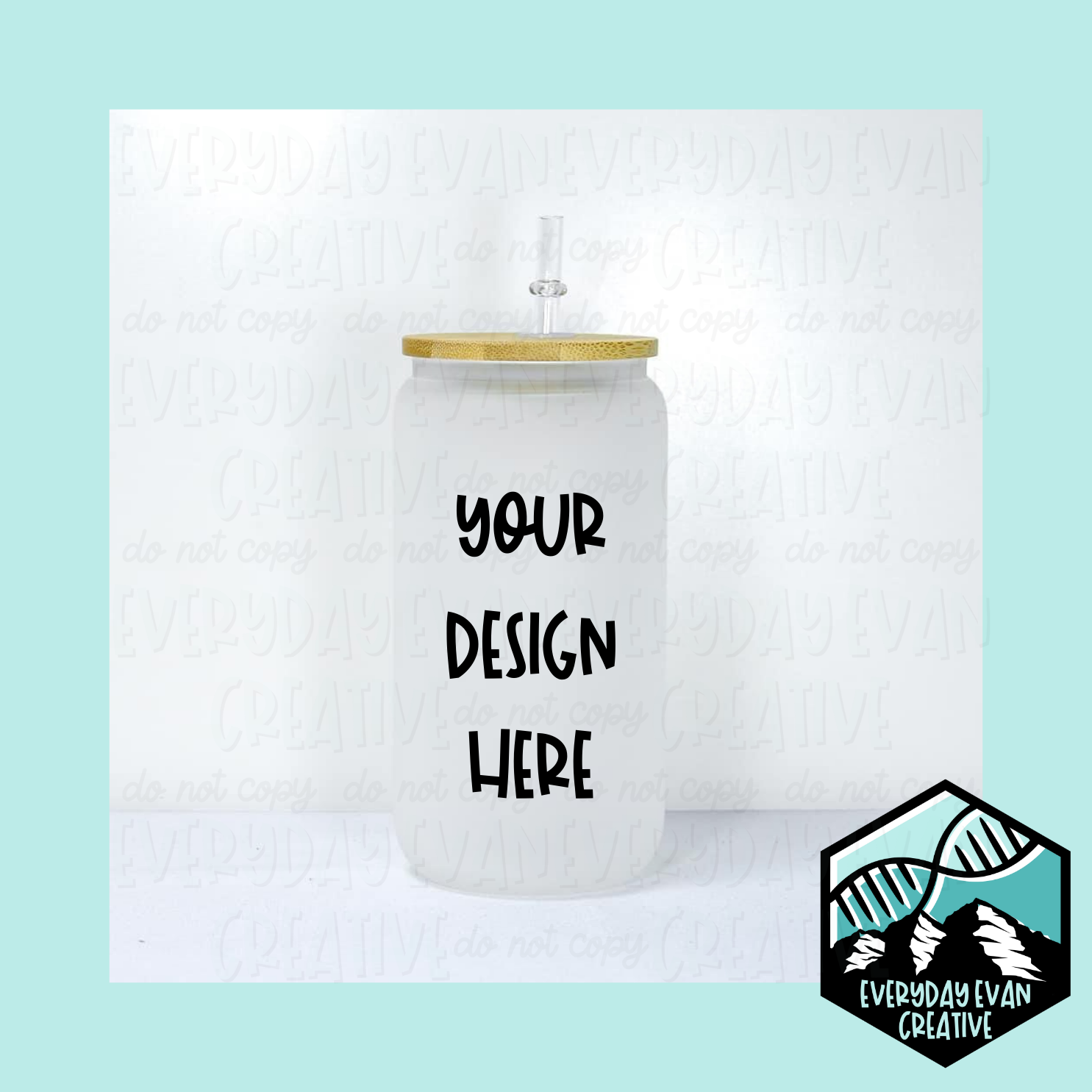 Custom Glass Can Cup mock-up