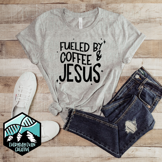 Fueled by Coffee & Jesus tee