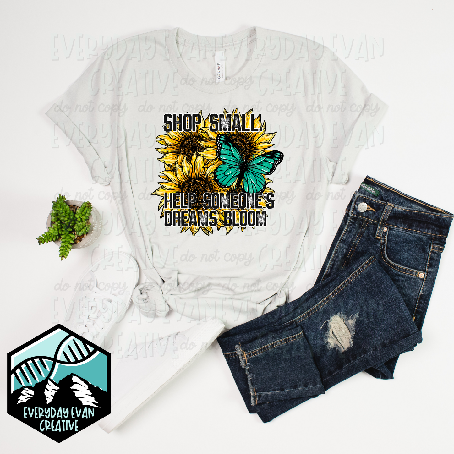 A shirt that reads Help Someone's Dreams Bloom