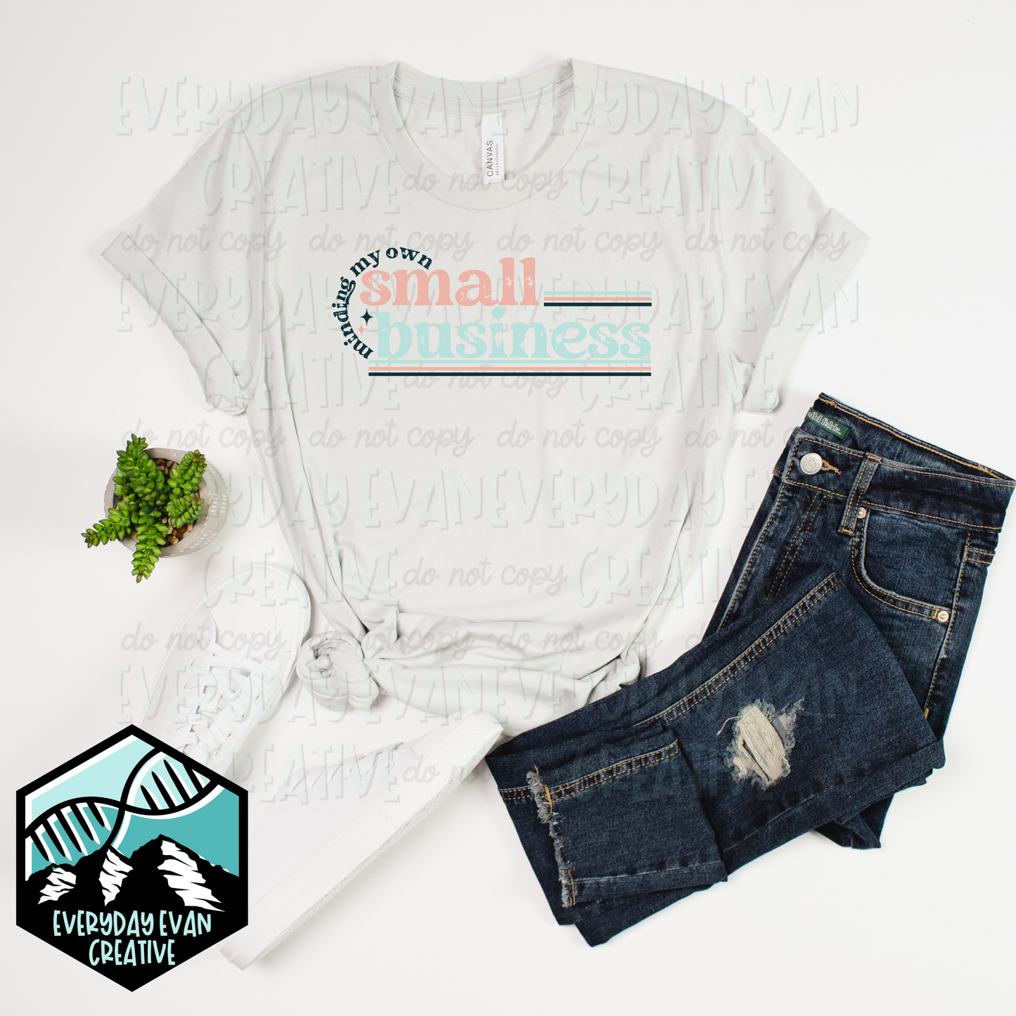 a shirt that reads minding my own small business