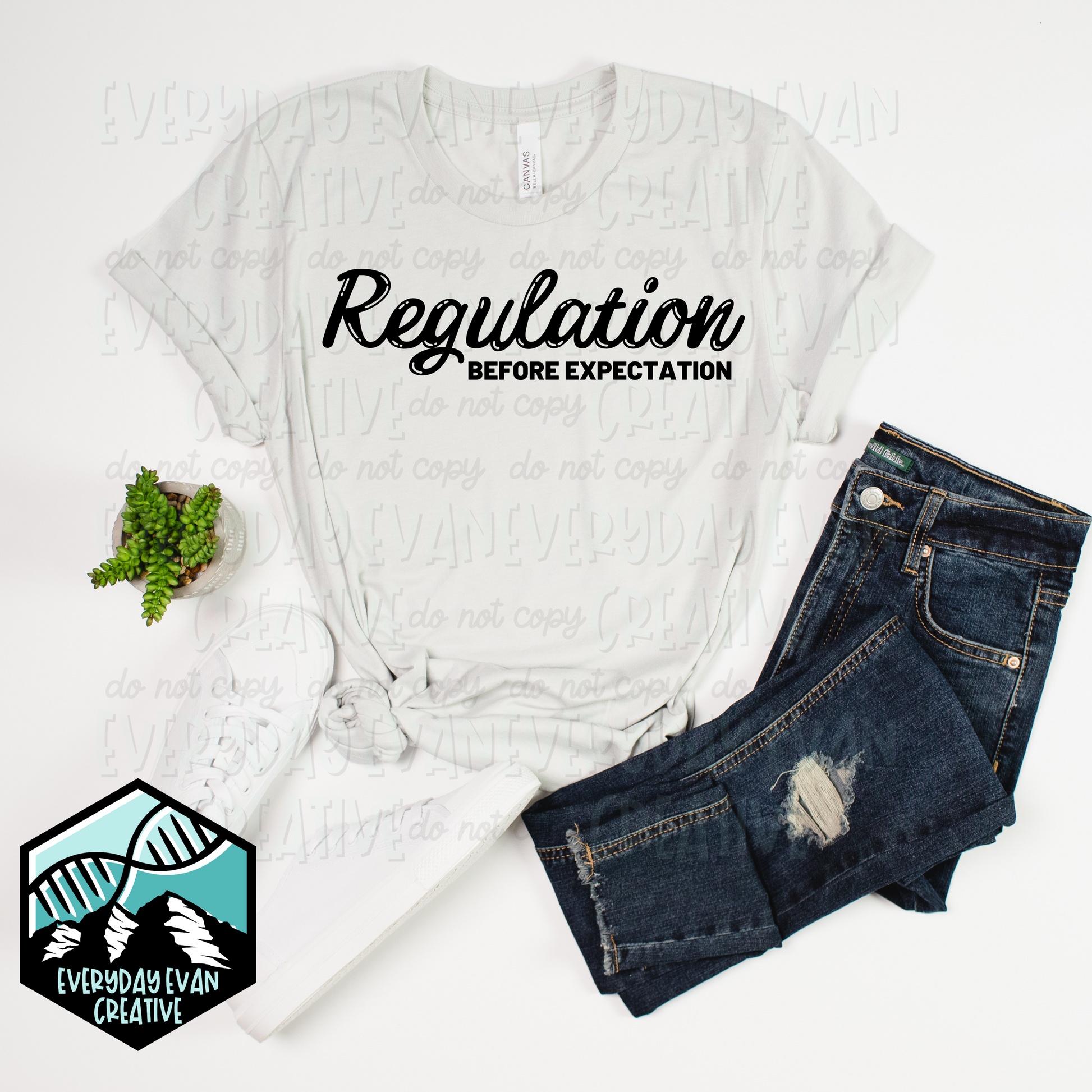 A shirt that reads Regulation before Expectation