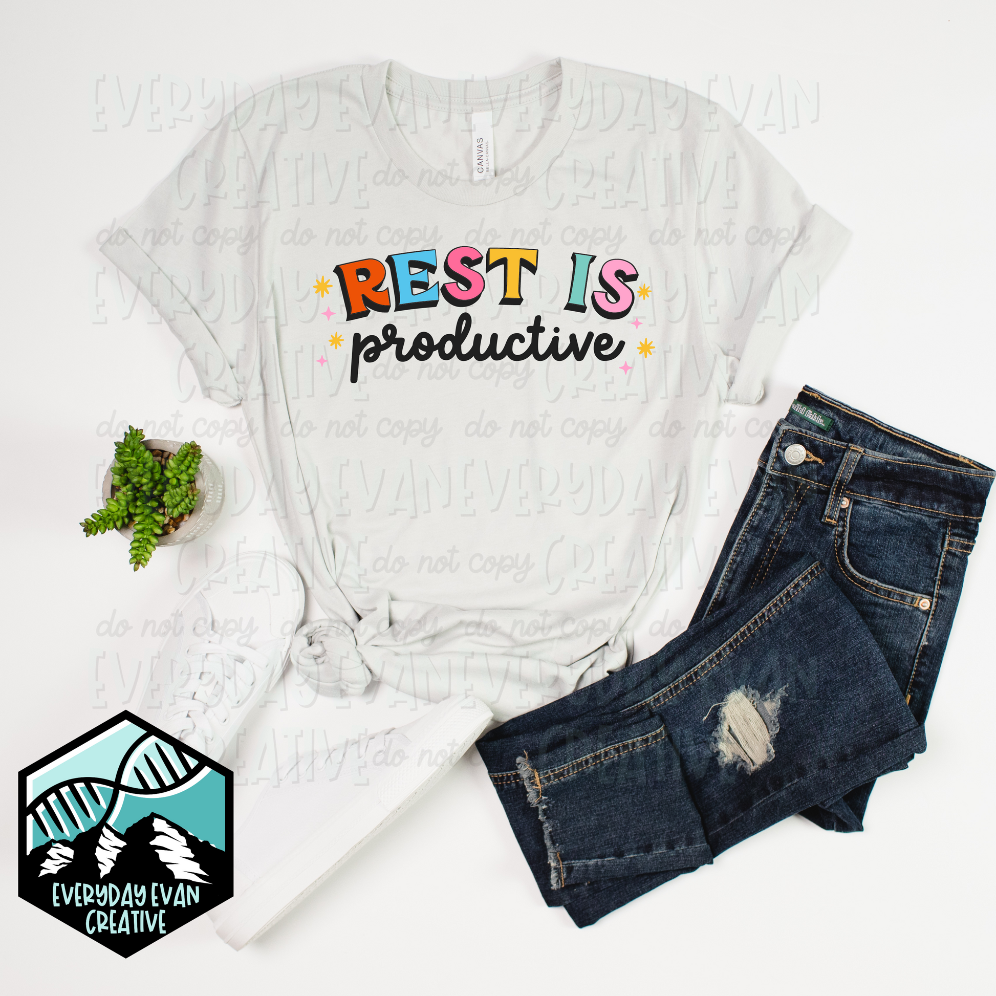 A shirt that reads rest is productive