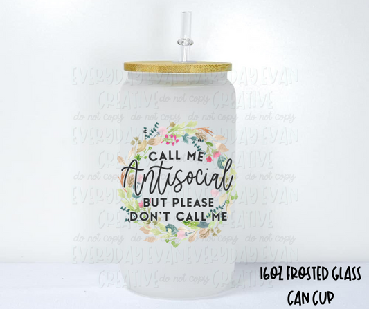 Image of a sample frosted glass can cup