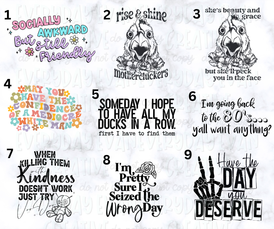 Sassy/Humor Cups