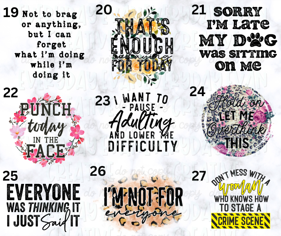 Sassy/Humor Cups