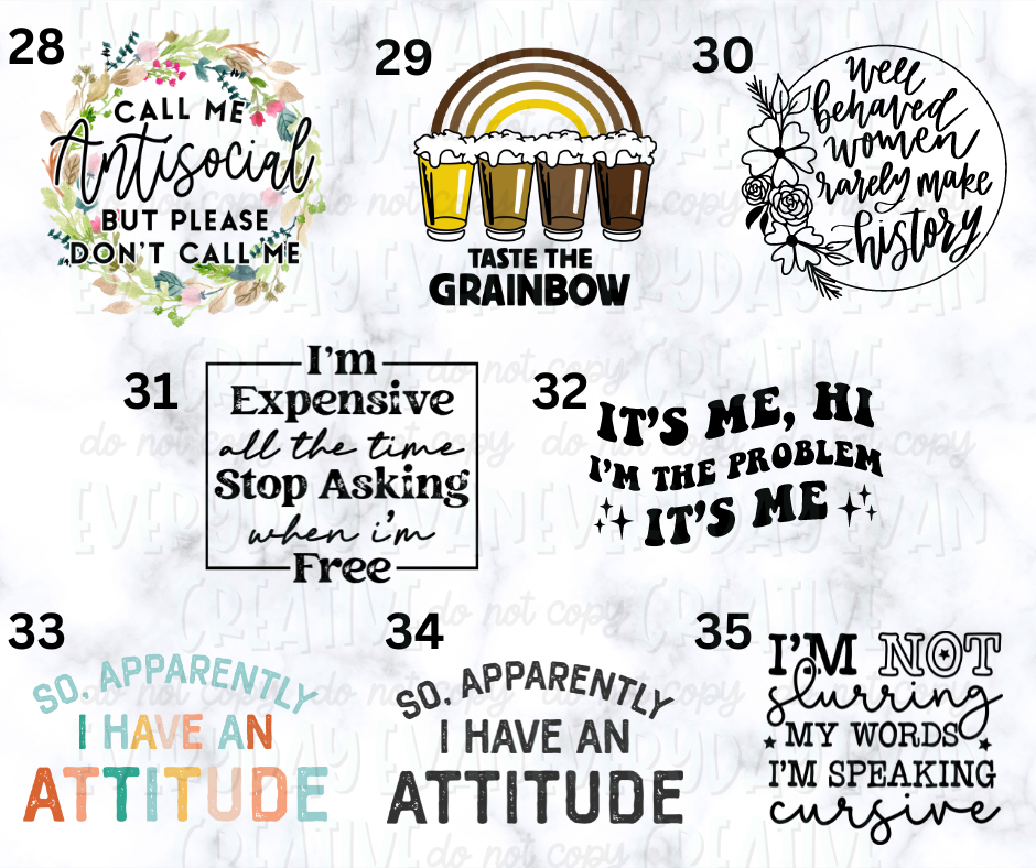Sassy/Humor Cups