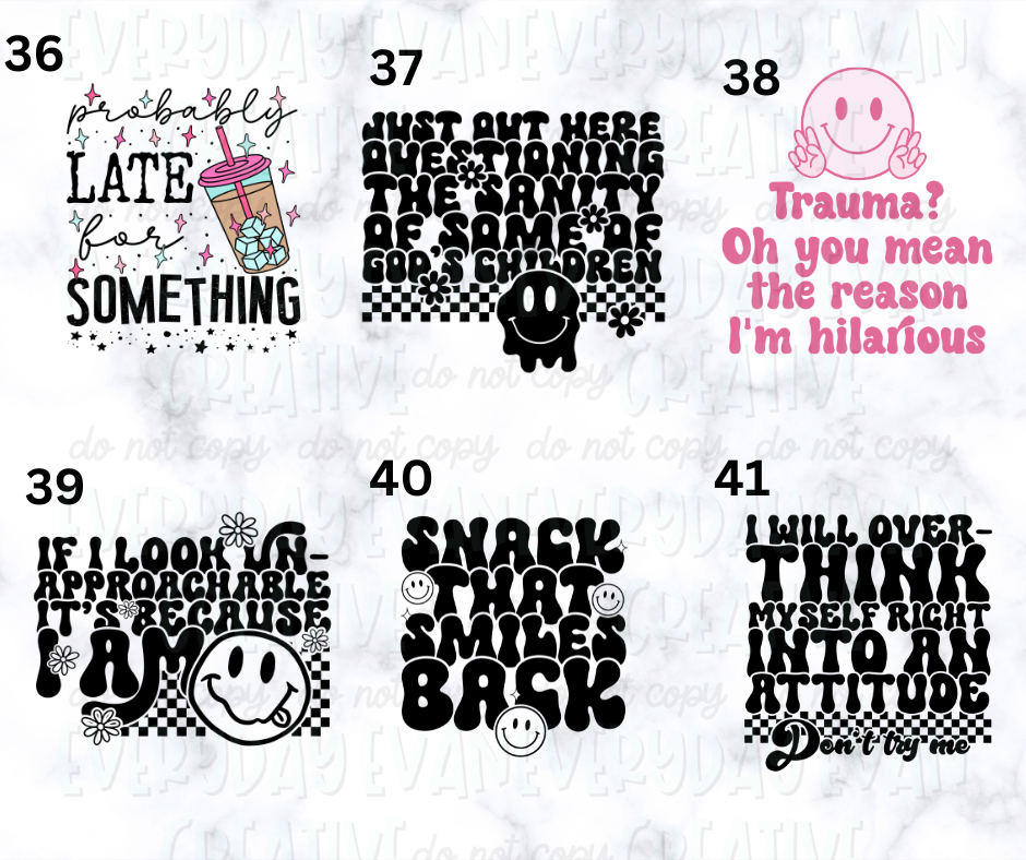 Sassy/Humor Cups