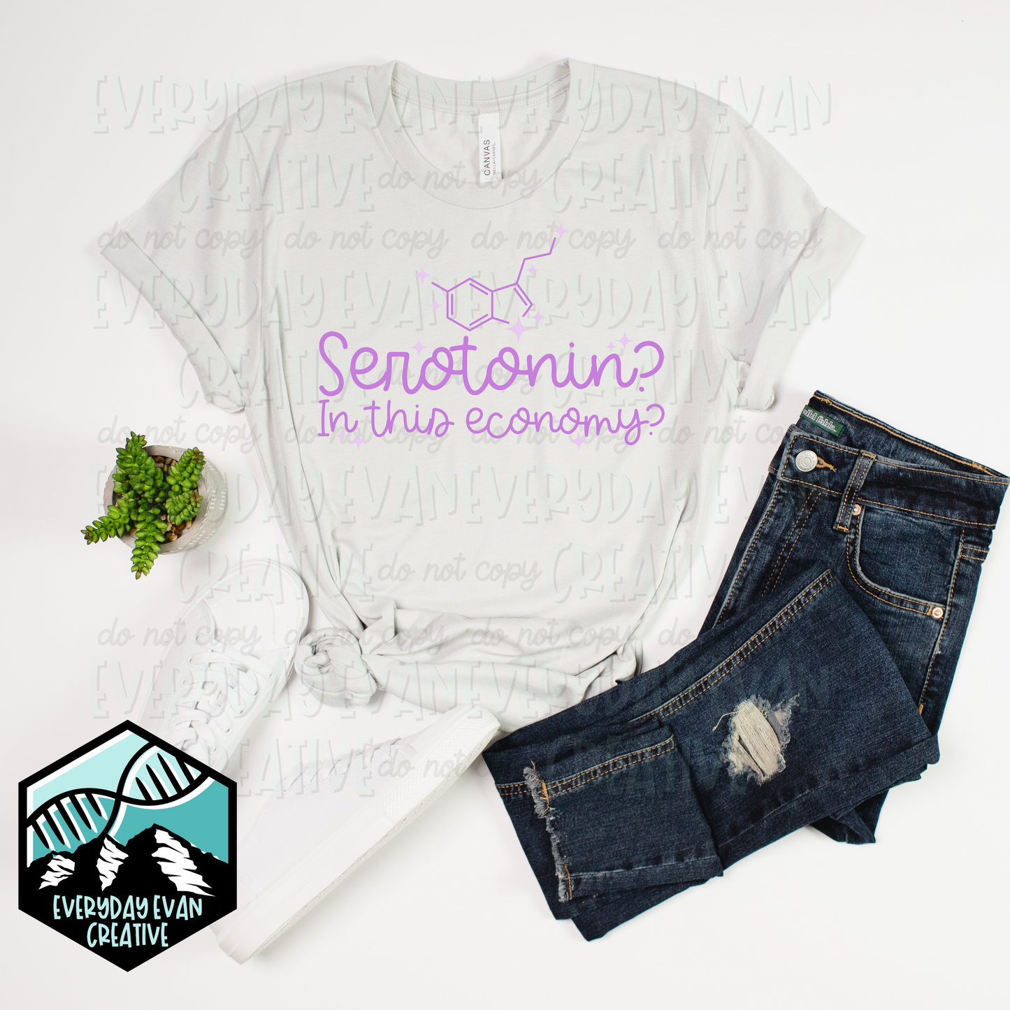 A shirt that reads serotonin? in this economy?